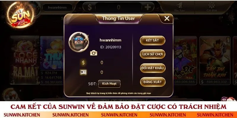 Cổng game hỗ trợ người chơi thực hiện nguyên tắc đặt cược có trách nhiệm