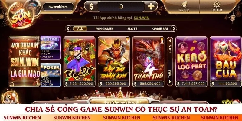 Cổng game Sunwin có thực sự đảm bảo được tính an toàn cho người chơi