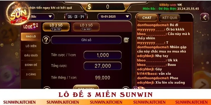 Khám phá sảnh chơi lô đề độc quyền của Sunwin