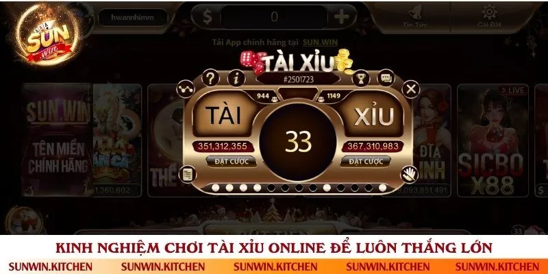 Kinh nghiệm cược Tài xỉu tăng khả năng chiến thắng