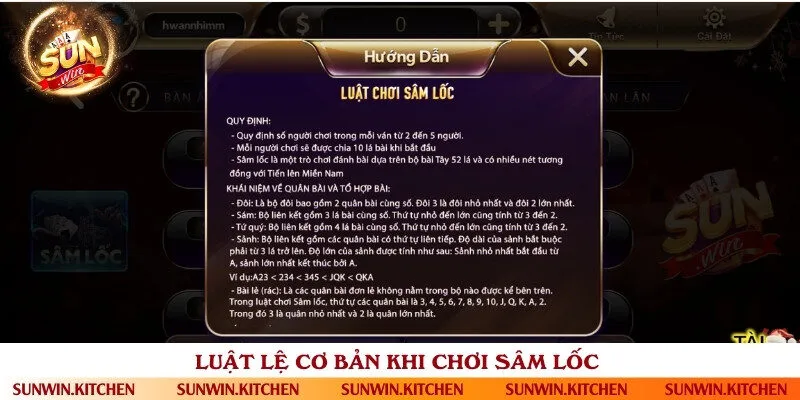 Hướng dẫn chi tiết các bước chơi Sâm lốc online