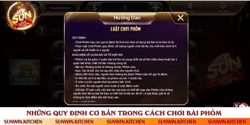 Luật chơi chi tiết bài phỏm trực tuyến