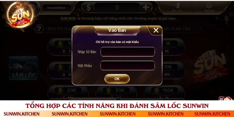 Các tính năng đặc biệt của game bài Sâm lốc trực tuyến